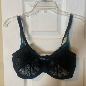 Black and teal bra 34DD